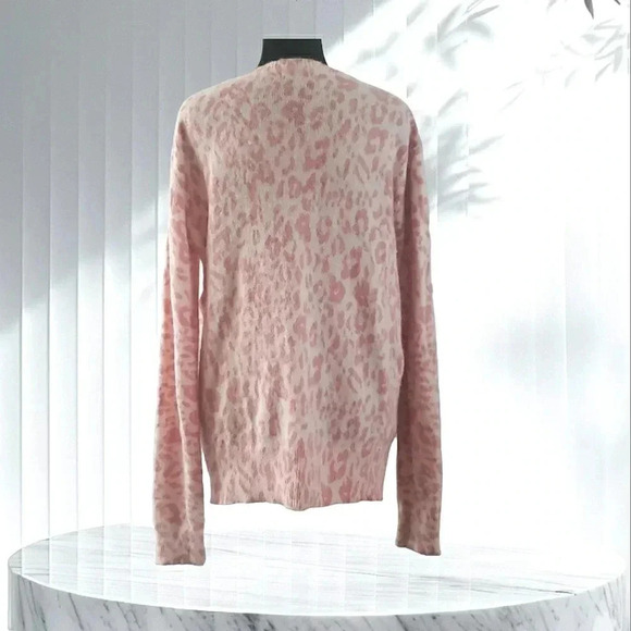 Pink Rose Angora Cozy Wool Cheetah Soft Stretch Pullover Sweater Small - Picture 8 of 8